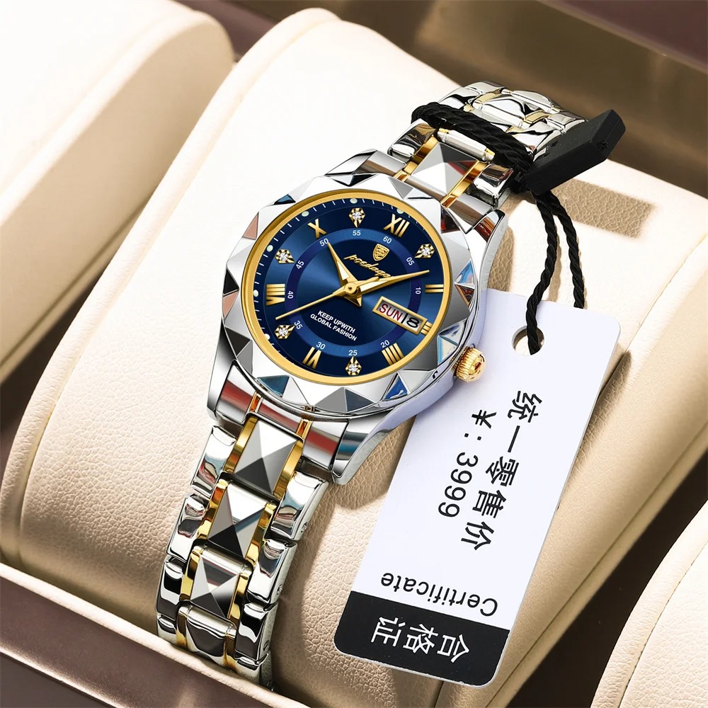 Luxury Fashion Men's Wrist Watch (Silver & Gold)